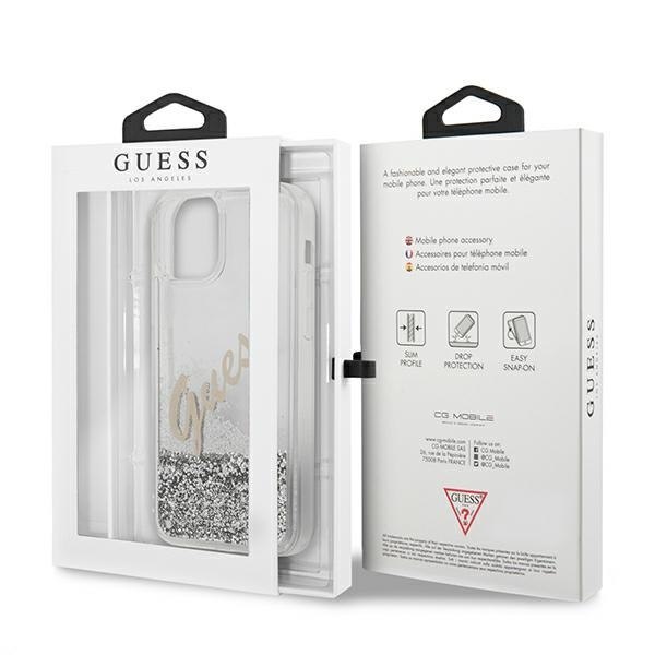 Guess GUHCP12LGLVSSI iPhone 12 Pro Max 6,7" srebrny/silver hardcase Glitter